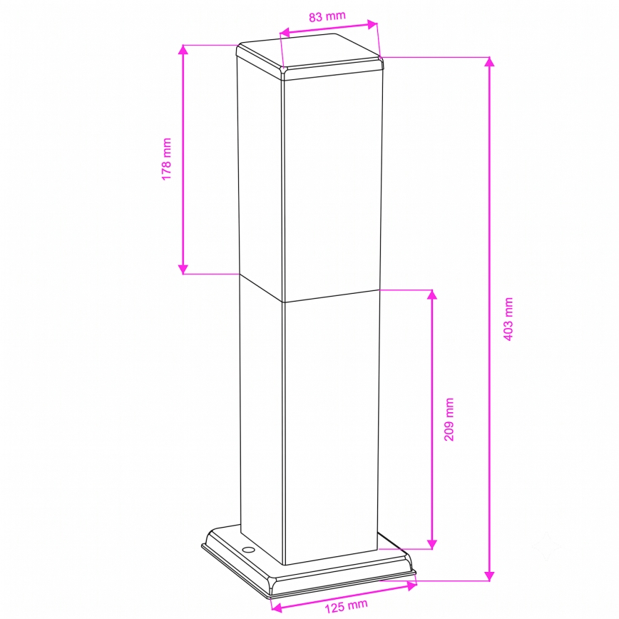 Brilagi - Lampe d'extérieur NOVA 1xE27/15W/230V 40 cm IP44 noire