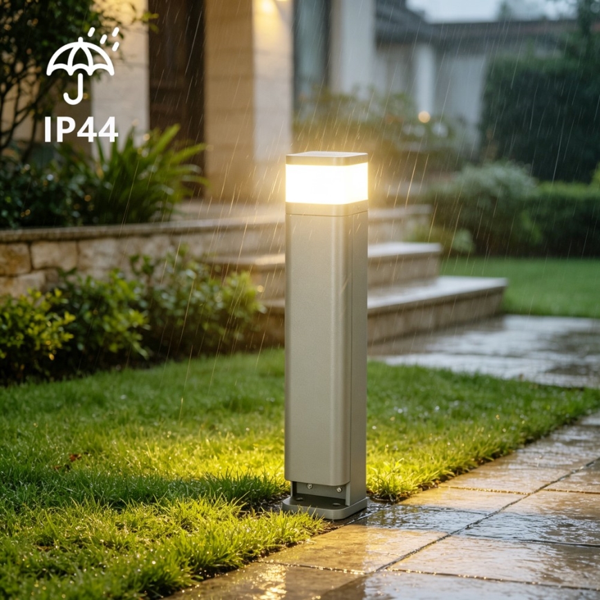 BRILAGI - Lampe extérieure avec 2 prises SCHUKO PILLAR 1xG9/11W/230V IP44 grise