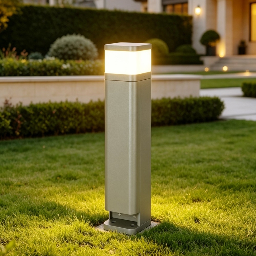 BRILAGI - Lampe extérieure avec 2 prises SCHUKO PILLAR 1xG9/11W/230V IP44 grise