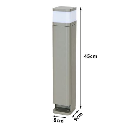 BRILAGI - Lampe extérieure avec 2 prises SCHUKO PILLAR 1xG9/11W/230V IP44 grise