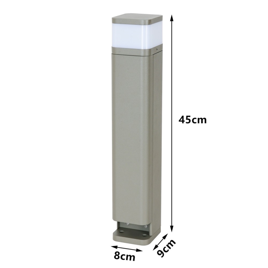BRILAGI - Lampe extérieure avec 2 prises SCHUKO PILLAR 1xG9/11W/230V IP44 grise
