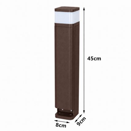 BRILAGI - Lampe extérieure avec 2 prises SCHUKO PILLAR 1xG9/11W/230V IP44 marron