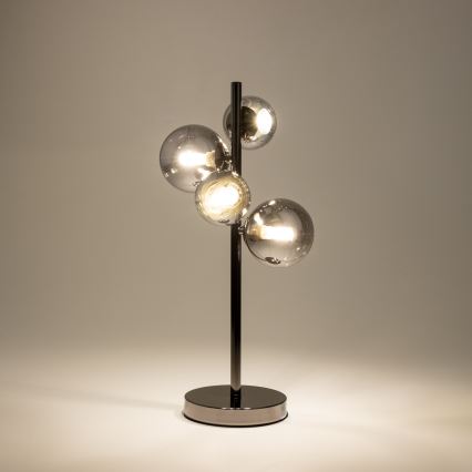 Brilagi - Lampe LED de table MILLA 4xG9/3W/230V chrome noir/fumé