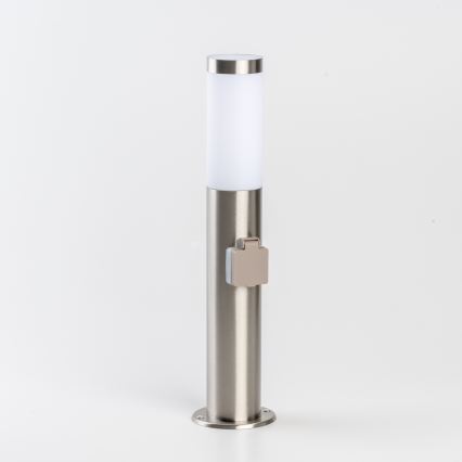 BRILAGI - Lampe LED d'extérieur avec prise ELIA 1xE27/7W/230V 4000K IP44 50 cm chrome mat