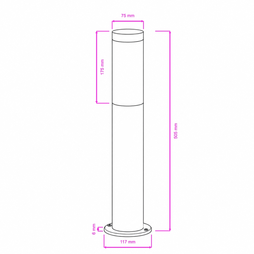 BRILAGI - Lampe LED d'extérieur ELIA 1xE27/7W/230V 4000K IP44 50 cm anthracite
