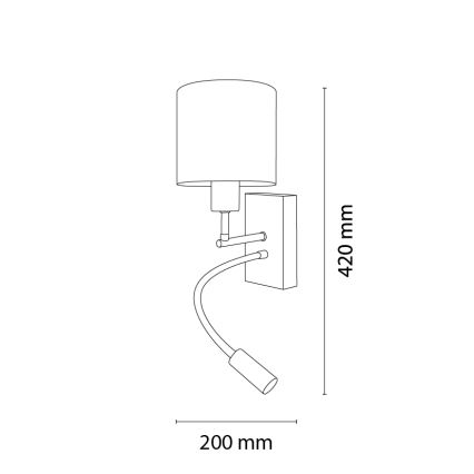 Brilagi - Lampe murale LED flexible pour enfants BOBO WOOD 1xE27/25W/230V + LED/3W chêne/blanc/licornes