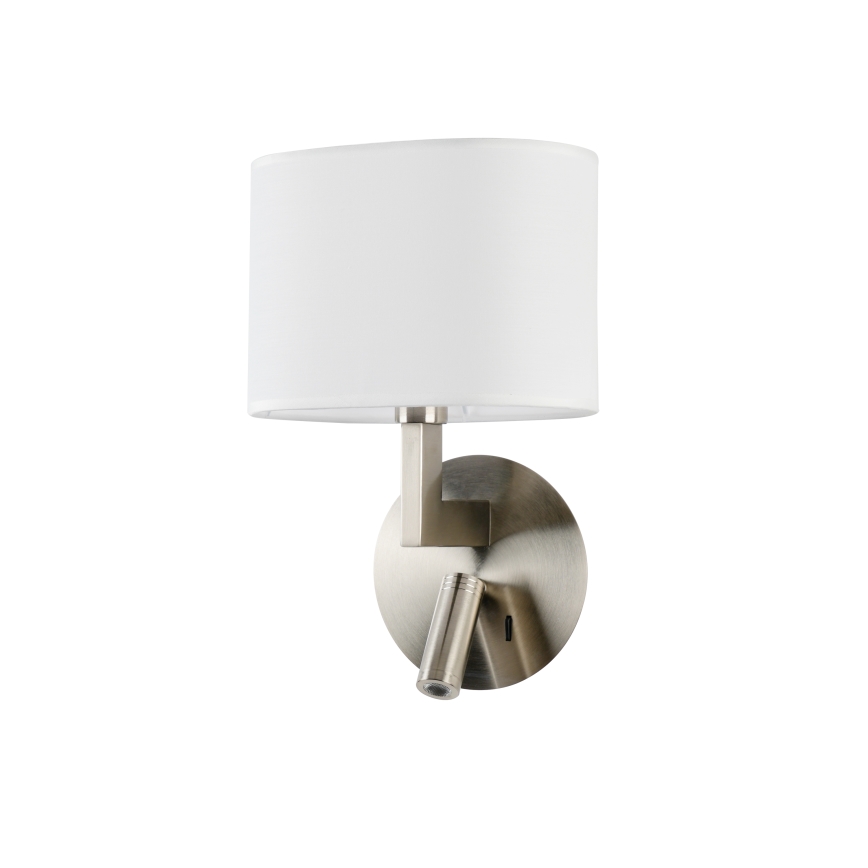Brilagi - Lampe murale LED DAYA 1xE14/40W/230V + LED/3W blanc/chrome mat