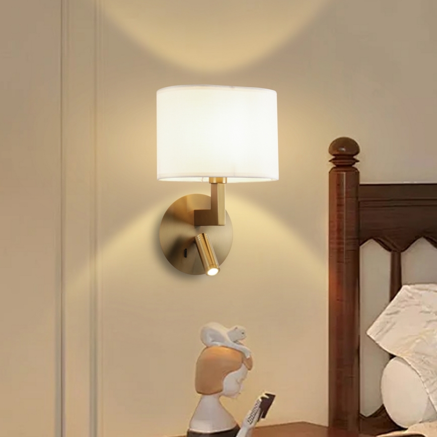 Brilagi - Lampe murale LED DAYA 1xE14/40W/230V + LED/3W crème/doré