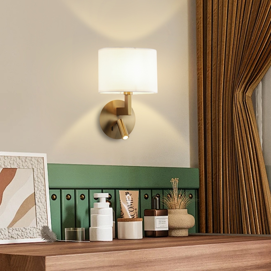 Brilagi - Lampe murale LED DAYA 1xE14/40W/230V + LED/3W crème/doré