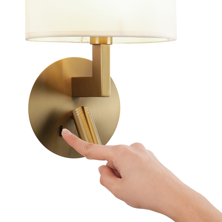 Brilagi - Lampe murale LED DAYA 1xE14/40W/230V + LED/3W crème/doré