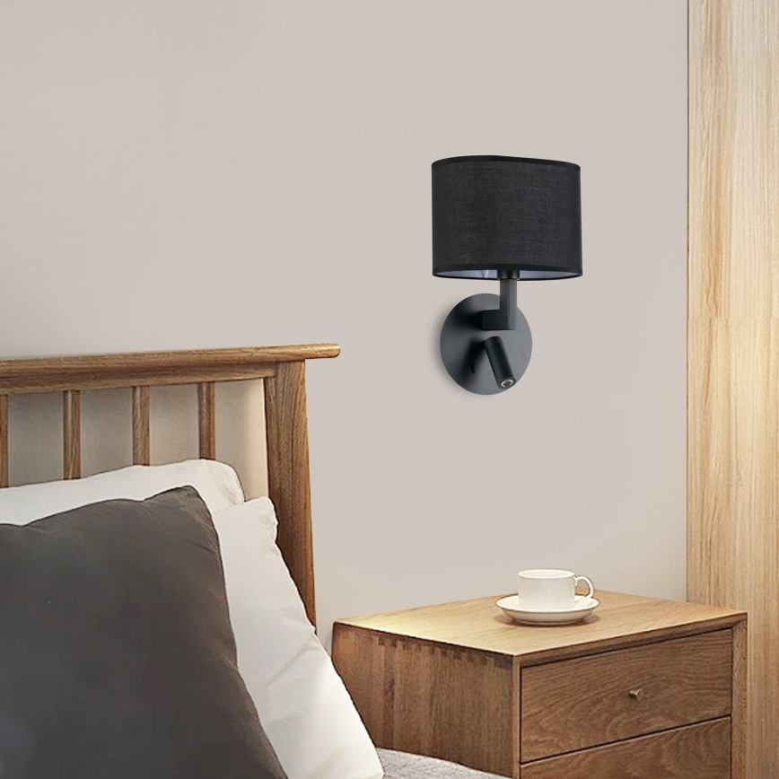 Brilagi - Lampe murale LED DAYA 1xE14/40W/230V + LED/3W noir