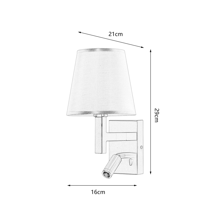 Brilagi - Lampe murale LED DEYA 1xE14/40W/230V + LED/3W noir