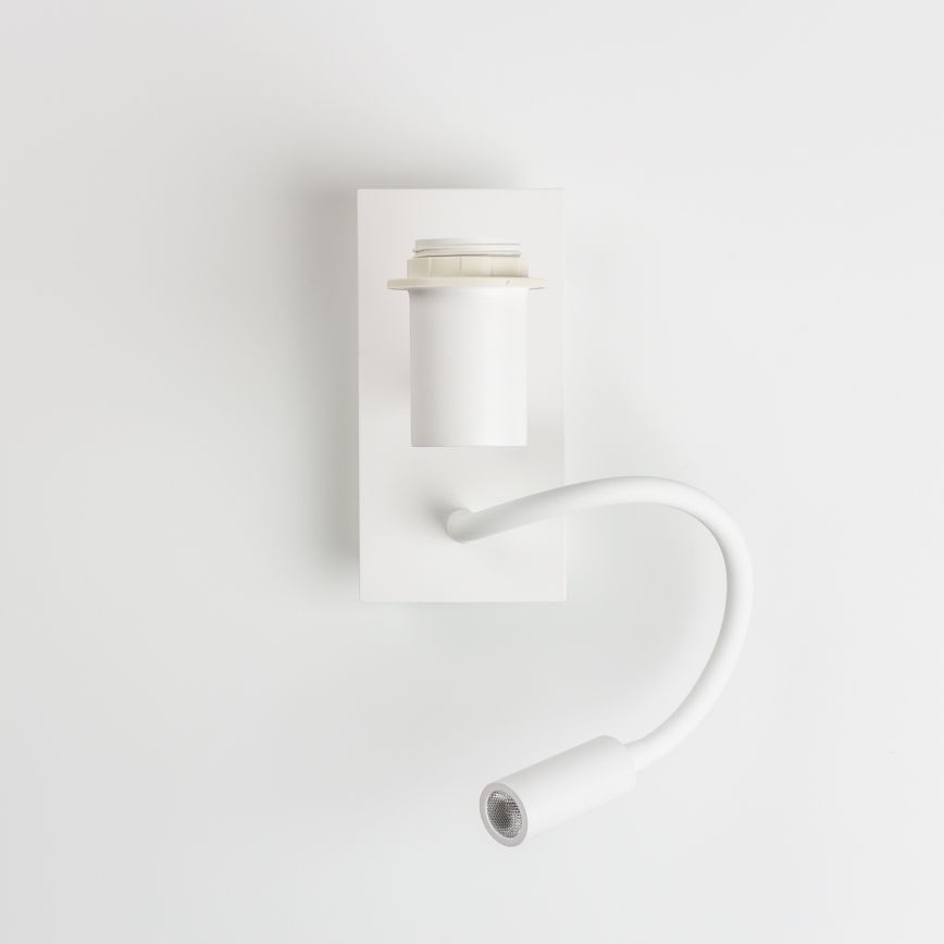 Brilagi - Applique murale LED flexible NUBILA 1xE27/25W/230V + LED/3W blanc/gris clair