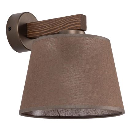 BRILAGI - Lampe murale LED LATTE 1xE27/15W/230V pin/marron