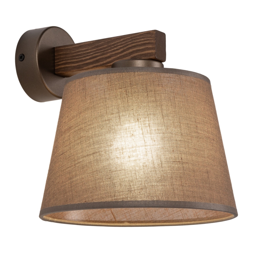 BRILAGI - Lampe murale LED LATTE 1xE27/15W/230V pin/marron