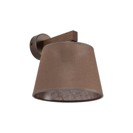 BRILAGI - Lampe murale LED LATTE 1xE27/15W/230V pin/marron