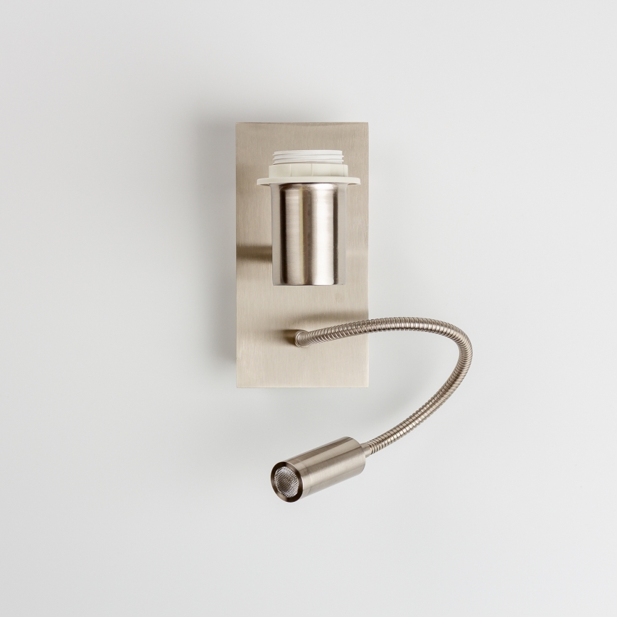 Brilagi - Applique murale LED flexible NUBILA 1xE27/25W/230V + LED/3W chrome mat/bleu foncé