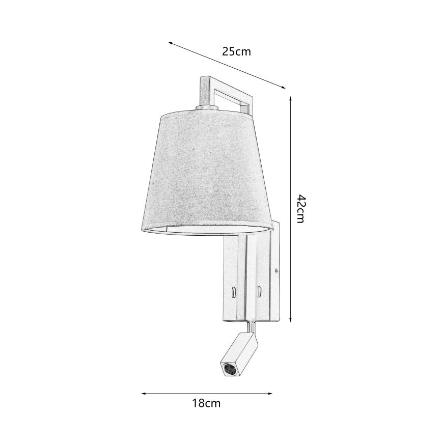 Brilagi - Lampe murale LED RAYA 1xE14/40W/230V + LED/3W blanc/chrome mat