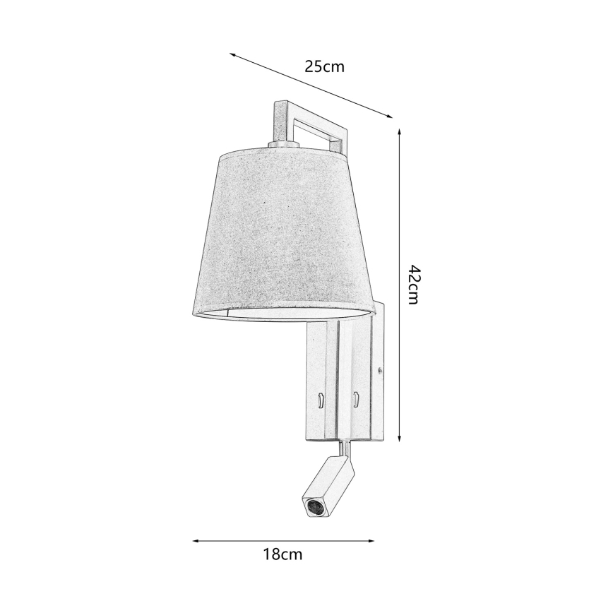 Brilagi - Lampe murale LED RAYAS 1xE14/40W/230V + LED/3W noir