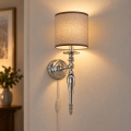 BRILAGI - Lampe murale NUBILA 1xE27/60W/230V chrome brillant/marron