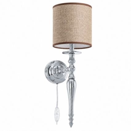 BRILAGI - Lampe murale NUBILA 1xE27/60W/230V chrome brillant/marron
