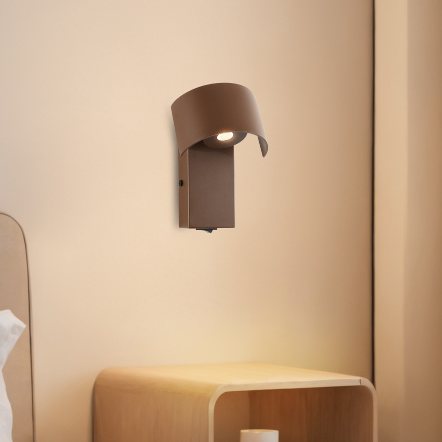 Brilagi - Lampe murale VASTO LED/3W/230V marron