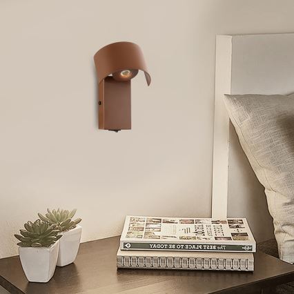 Brilagi - Lampe murale VASTO LED/3W/230V marron