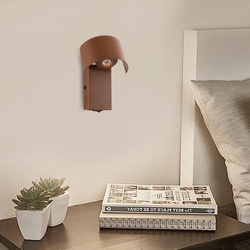 Brilagi - Lampe murale VASTO LED/3W/230V marron