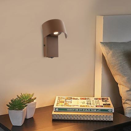 Brilagi - Lampe murale VASTO LED/3W/230V marron