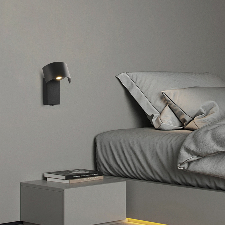 Brilagi - Lampe murale VASTO LED/3W/230V noir