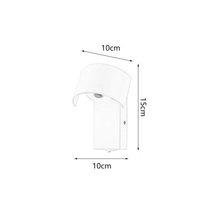 Brilagi - Lampe murale VASTO LED/3W/230V noir