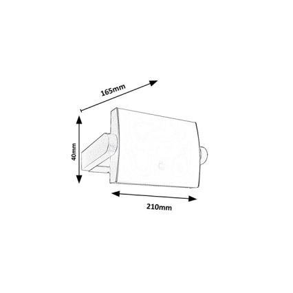 Brilagi - Applique murale extérieure LED avec détecteur ANKLE LED/18W/230V 4000K IP65 anthracite