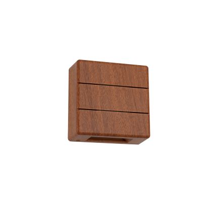 Brilagi -LED Applique murale d'extérieur DOUBLERAY LINE LED/6W/230V décor bois IP54