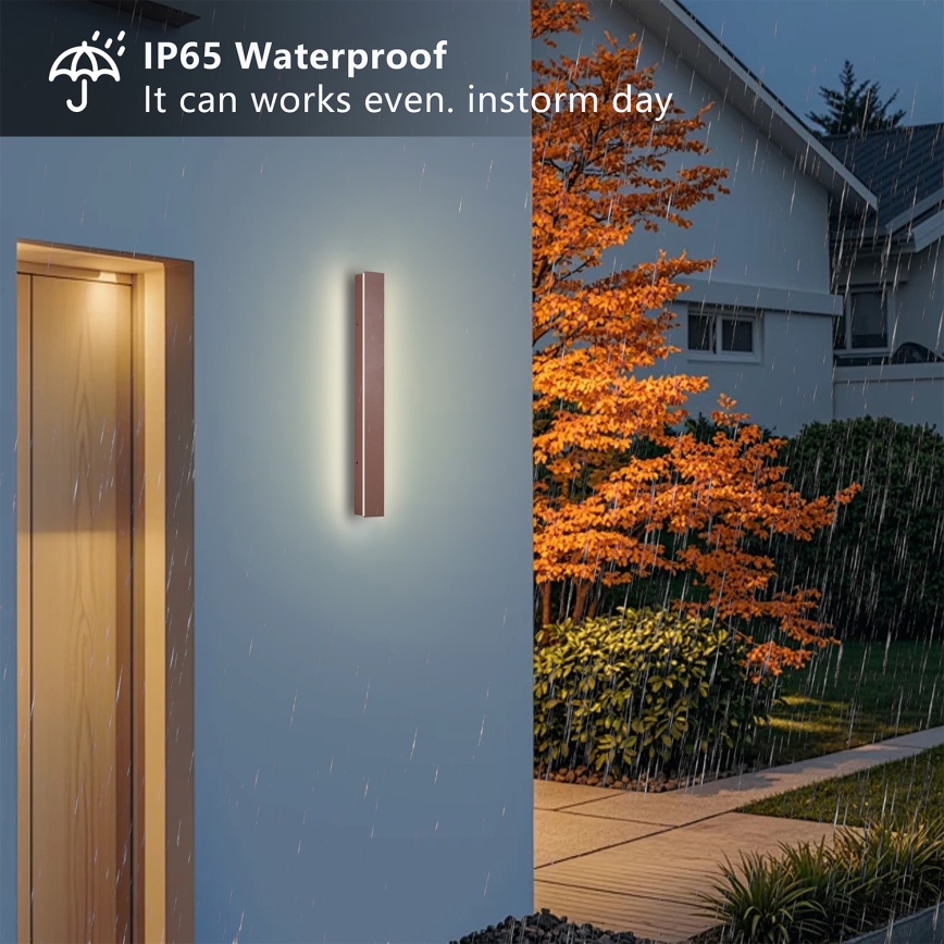 Brilagi - Applique murale extérieure LINEAR LED/12W/230V 3000K IP65 50 cm marron IRC 90