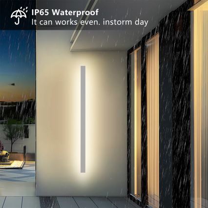 Brilagi - Applique murale extérieure LINEAR LED/32W/230V 3000K IP65 140 cm blanche IRC 90