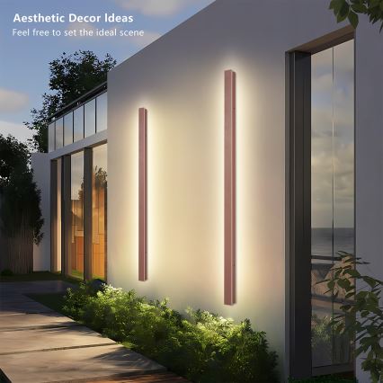 Brilagi - Applique murale d'extérieur LINEAR LED/32W/230V 3000K IP65 140 cm marron CRI 90