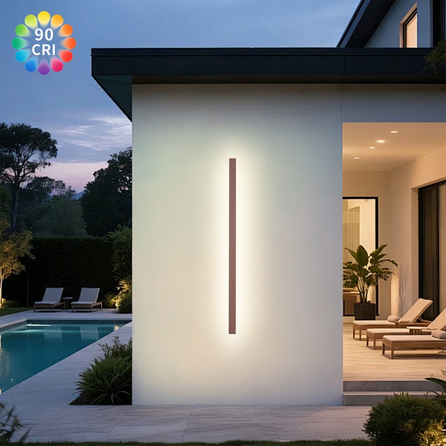 Brilagi - Applique murale d'extérieur LINEAR LED/32W/230V 3000K IP65 140 cm marron CRI 90