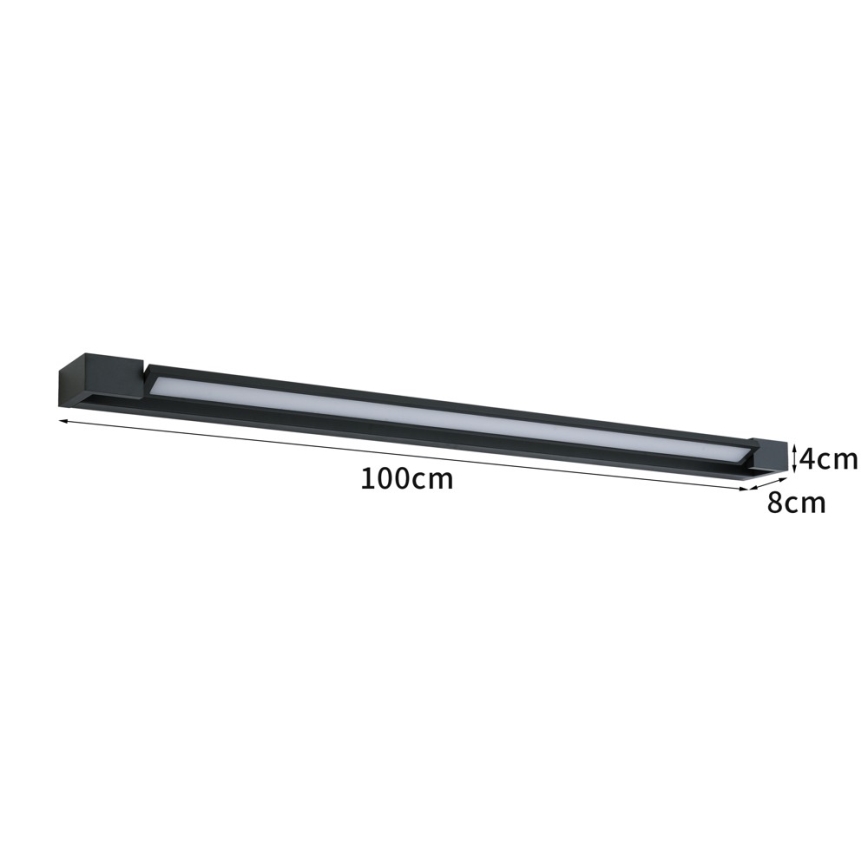 BRILAGI - Applique murale d'extérieur LED AQUA LINE LED/28W/230V 100 cm IP44 noire IRC 90
