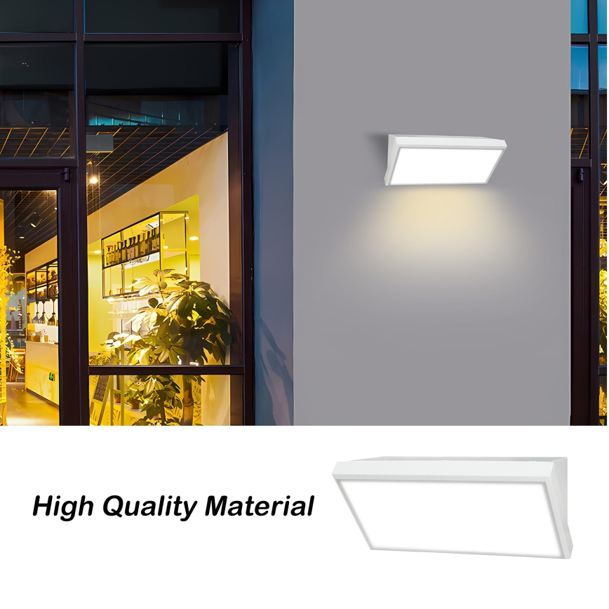 Brilagi - Applique murale LED d'extérieur avec détecteur TRIANGLE LED/20W/230V blanche IP65