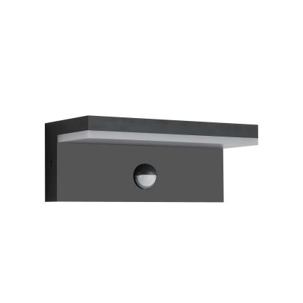 Brilagi - Applique murale d'extérieur LED avec détecteur TESSI LED/10W/230V noire IP54