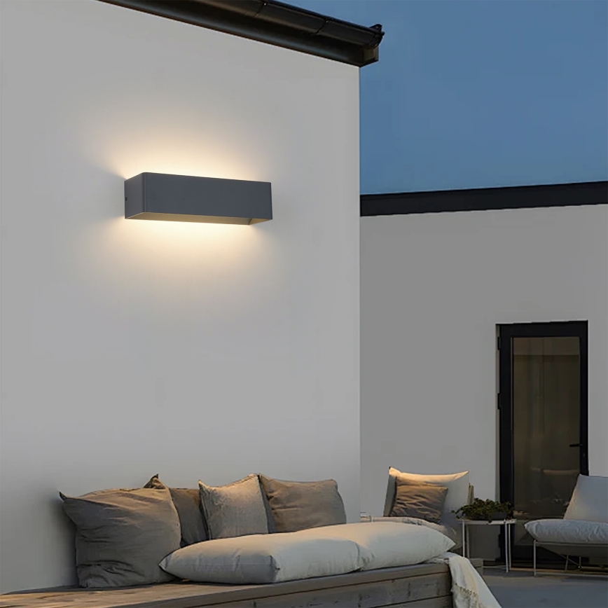 Brilagi - Applique murale extérieure DONNANI LED/12W/230V 30 cm anthracite IP44
