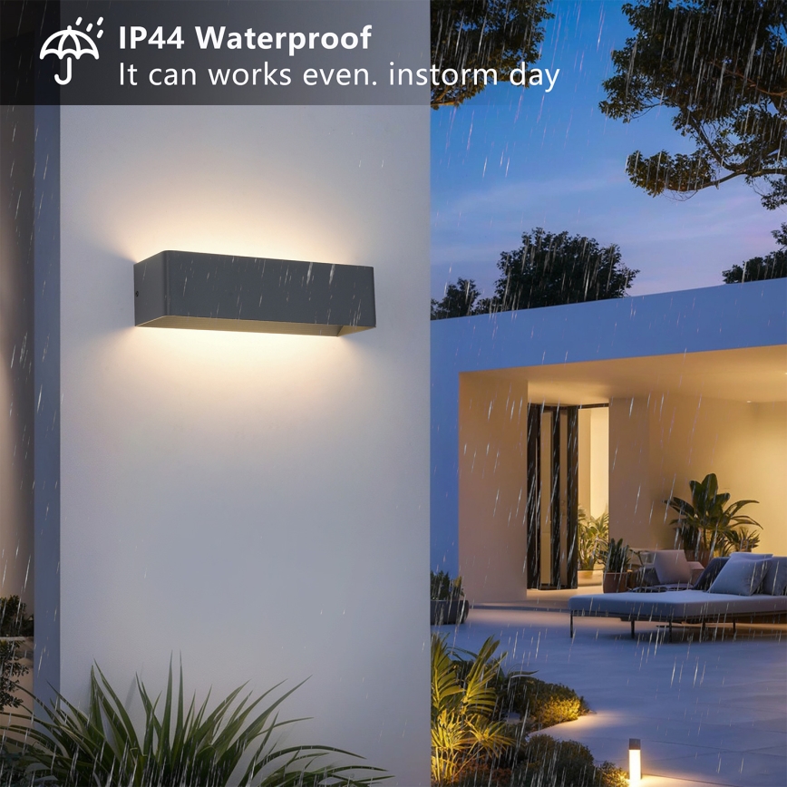 Brilagi - Applique murale extérieure DONNANI LED/12W/230V 30 cm anthracite IP44
