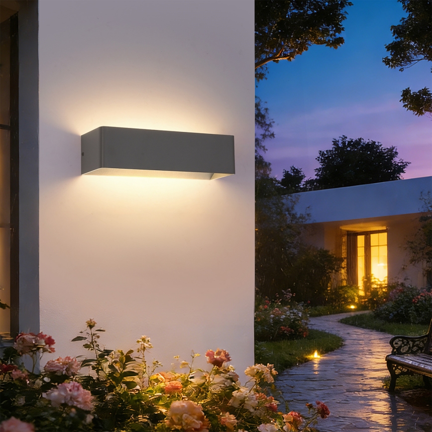 Brilagi - Applique murale extérieure DONNANI LED/12W/230V 30 cm anthracite IP44