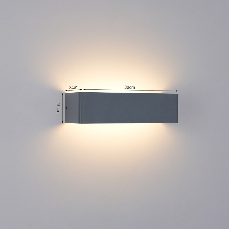 Brilagi - Applique murale extérieure DONNANI LED/12W/230V 30 cm anthracite IP44
