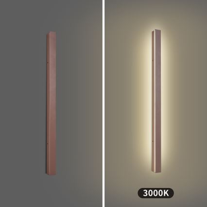Brilagi - Applique murale extérieure LINEAR LED/22W/230V 3000K IP65 100 cm marron IRC 90