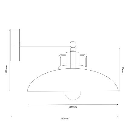 Brilagi - LED Applique murale FLAMENGO 1xE27/60W/230V vert