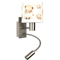 Brilagi - LED Applique murale flexible pour enfants BOBO 1xE27/25W/230V + LED/3W chrome mat/blanc/oursons
