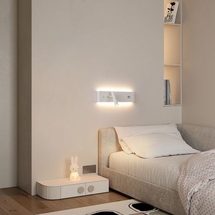 Brilagi - Spot mural LED avec port USB NOCTIS LED/3W/230V + LED/9W blanc