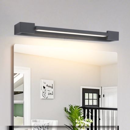 Brilagi - AQUA LINE LED-spiegelverlichting voor de badkamer, 12W/230V, 45 cm, IP44, antraciet, CRI 90