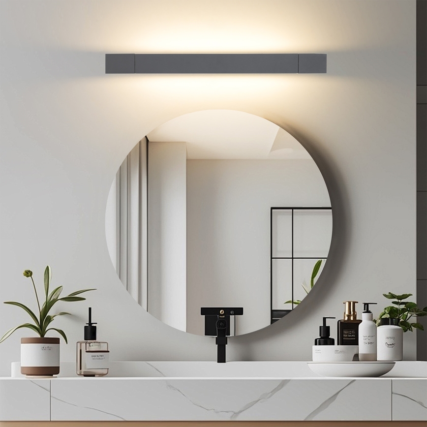 Brilagi - AQUA LINE LED-spiegelverlichting voor de badkamer, 12W/230V, 45 cm, IP44, antraciet, CRI 90